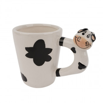 Cute&Cool HOME dekor šolja, kravica bela 260ml