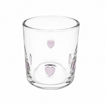 Cute&Cool HOME staklena čaša sa srcem 450ml