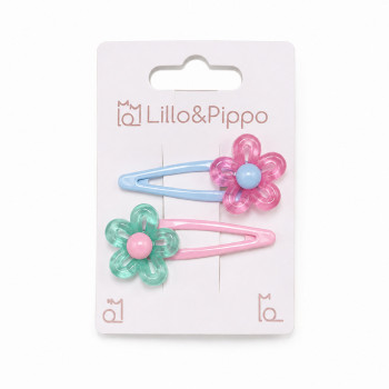 Lillo&Pippo šnalice za kosu 2/1 cvetići 