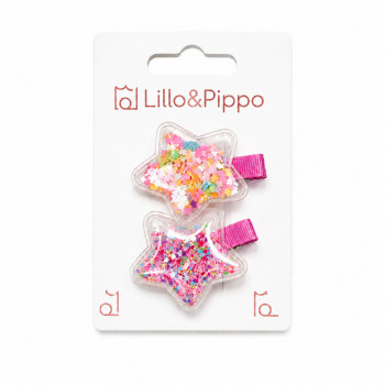 Lillo&Pippo šnalice za kosu 2/1 zvezdice 
