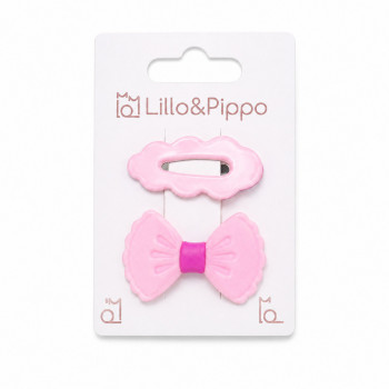 Lillo&Pippo šnalice za kosu 2/1 mašna 