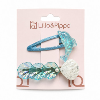 Lillo&Pippo šnalice za kosu 2/1 školjka 