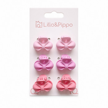 Lillo&Pippo šnalice za kosu 6/1 mini mašnice