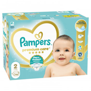 Pampers pelene premium MB 2 mini 4-8kg 136kom 