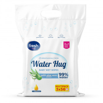 Fresh baby vlažne maramice water hug 3x56kom 