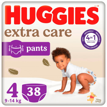 Huggies pelene extra care pants 4 9-14kg 38kom