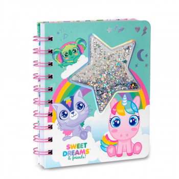 Kids Licensing sveska sa plutajućim šljokicama