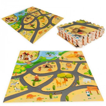 Podloga za igru safari puzzle 9 elemenata 