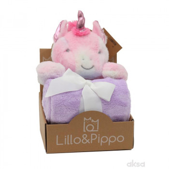 Lillo&Pippo ćebe sa igračkom jednorog 