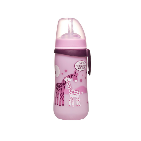 Nip čaša sa silikonskom slamčicom, 330ml, 12m+