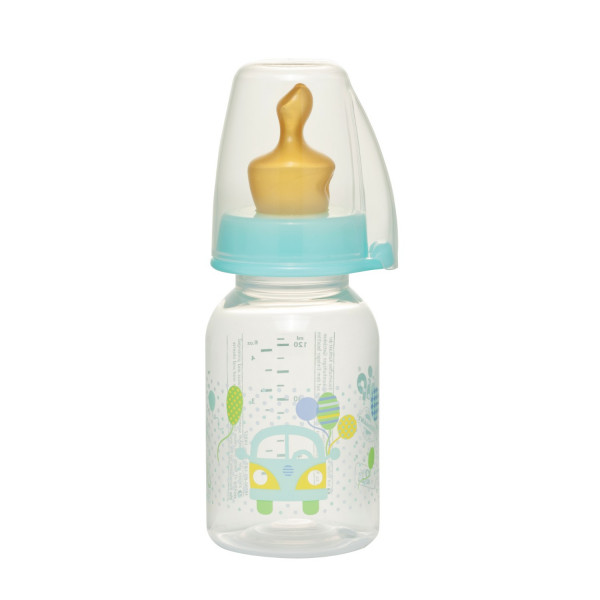 Nip PP flašica Family Unisex 125ml, kaučuk, S, 0-6m