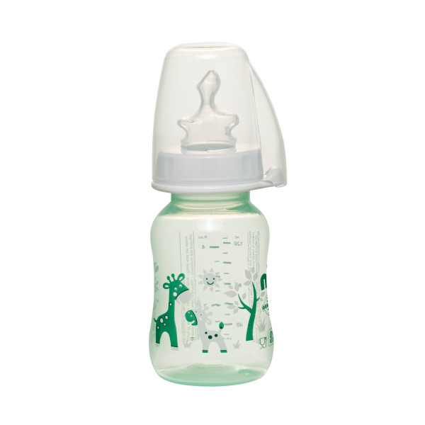 Nip PP flašica Trendy Unisex 125ml, silikon, S, 0-6m 