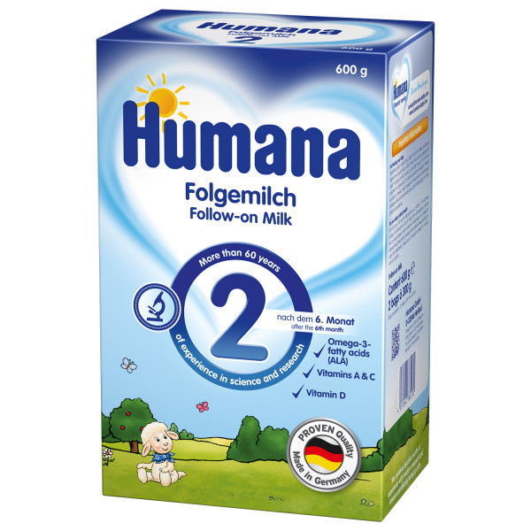 Humana mleko 2 PB 600 gr, 