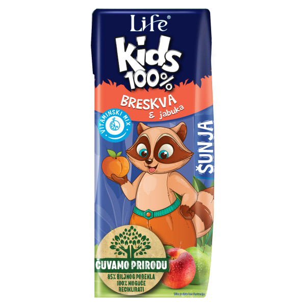 Nectar kids sok breskva i jabuka 100% 0,2l 