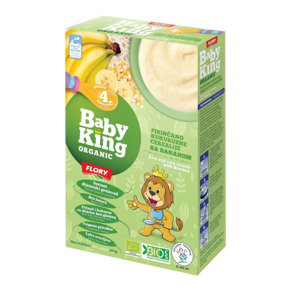 Baby king instant kaša pir. kuk. ban. organic 200g 