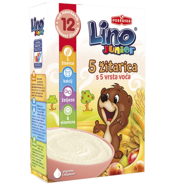 Lino bezmlečna instant kaša 5 žit. i 5 voća 200g 