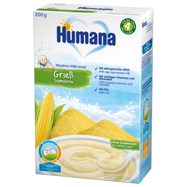 Humana mlečna instant kaša sa grizom 200g,