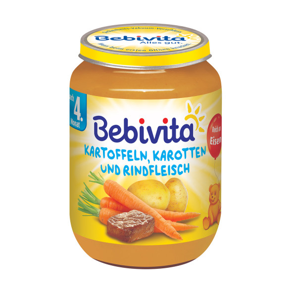 Bebivita kašica krompir, šarg. i govedina 190g 