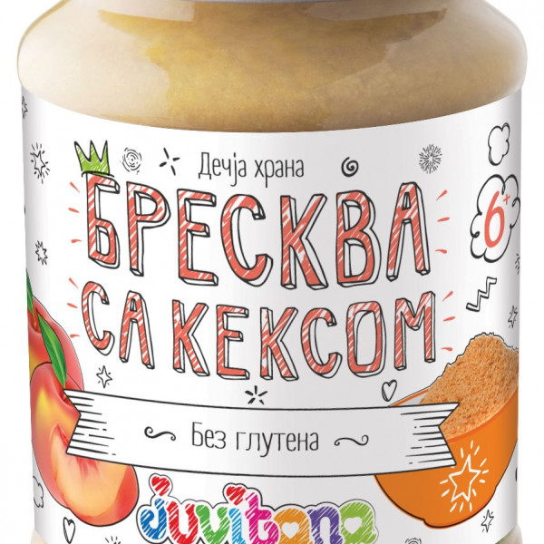 Juvitana kašica breskva i keks 190g 