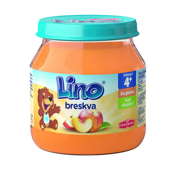 Lino kašica breskva 130g 