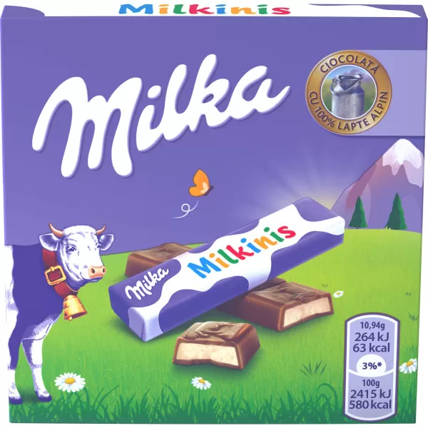 Milka čokolada milkinis choco bar milk 87,5g 