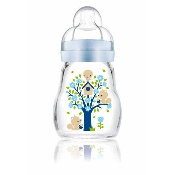 MAM staklena flašica silikon 170ml, 0m+