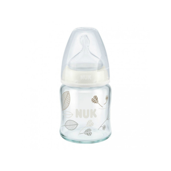 Nuk FC plus staklena flašica, silikon 120ml, 0-6m