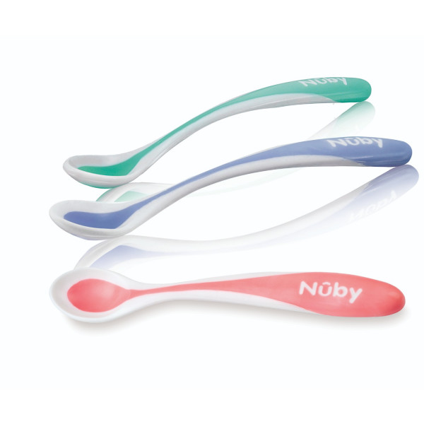 Nuby termoosetljive kašicice meke ivice 3m+ 2 kom