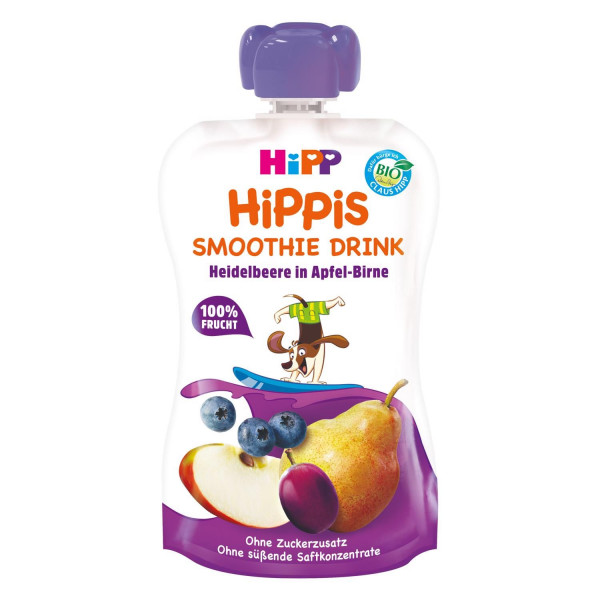 Hipp smoothie borovnica, jabuka i kruška 120ml 