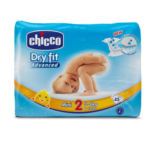 Chicco pelene DRYFIT 2 Mini , 3-6 kg ,25 kom. 