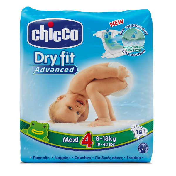 Chicco pelene DRYFIT 4 Maxi, 8-18 kg ,19 kom. 