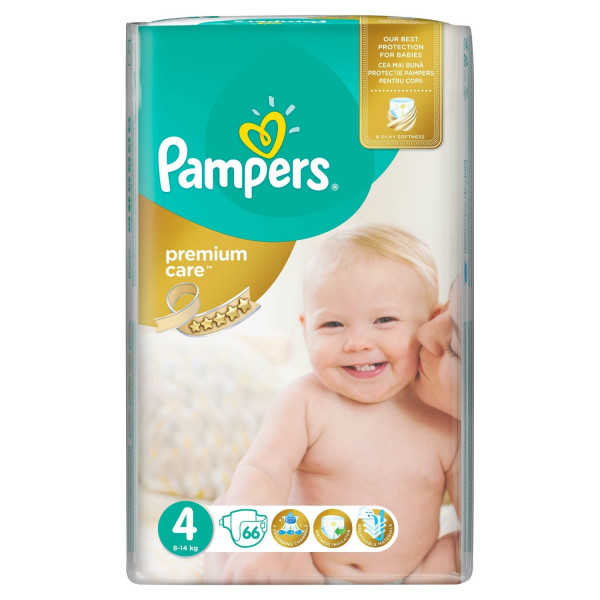 Pampers pelene premium JP 4 maxi 8-14kg 66kom 