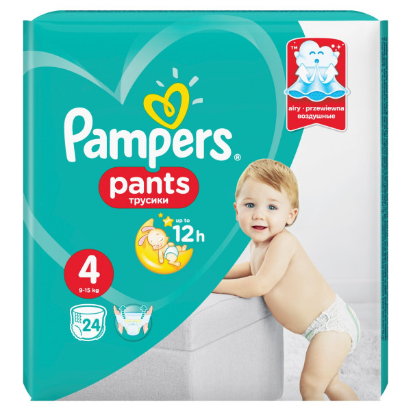 Pampers pants pelene RP 4 maxi 9-14kg 24kom