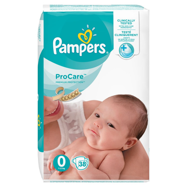 Pampers pelene pro care 0 newbaby 1-2.5kg 38kom 