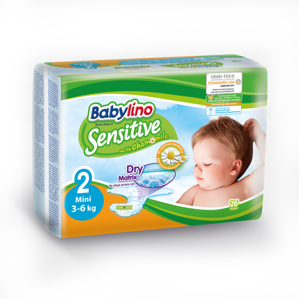 Babylino pelene sensitive 2 mini 3-6kg 26kom 