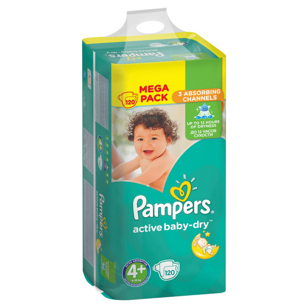 Pampers pelene MB 4+ maxi plus 9-16kg 120kom 