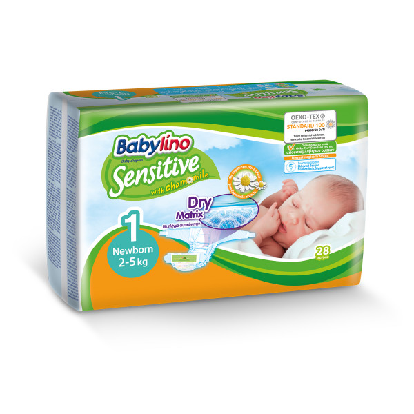 Babylino pelene sensitive 1 newborn 2-5kg 28kom 