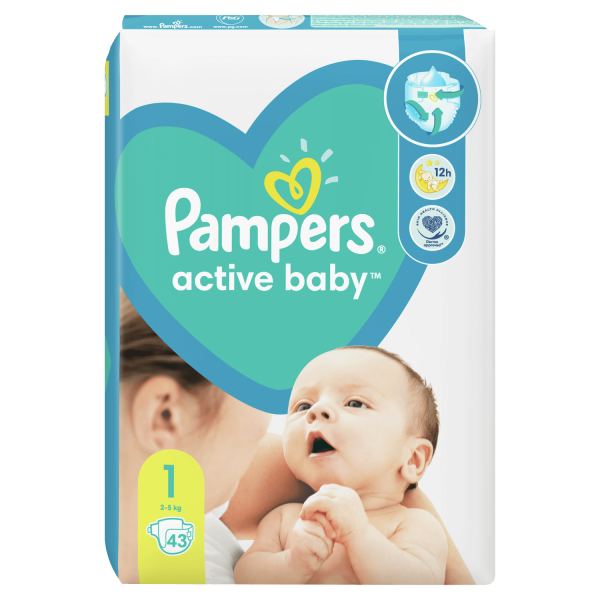 Pampers pelene VP 1 newborn 2-5kg 43kom 