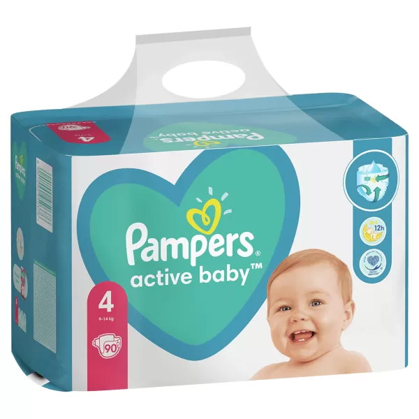 Pampers pelene active baby bag 4 maxi 9-14kg 90kom 