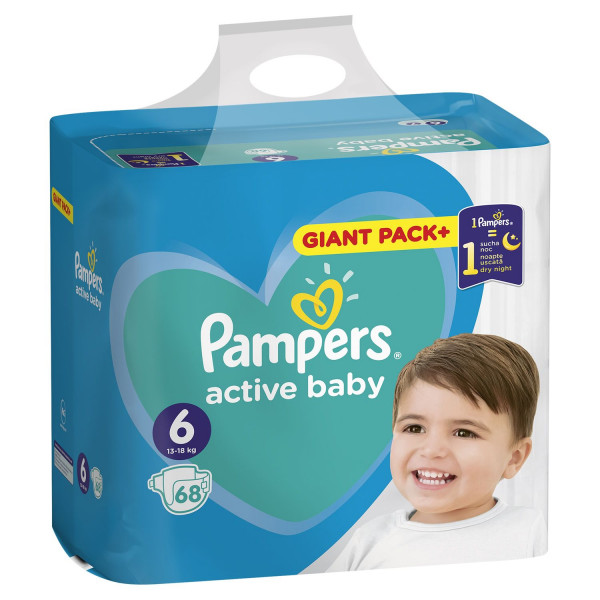 Pampers pelene bag 6 extra large 13-18kg 68kom