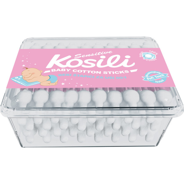 Kosili baby štapići za uši roza 60kom