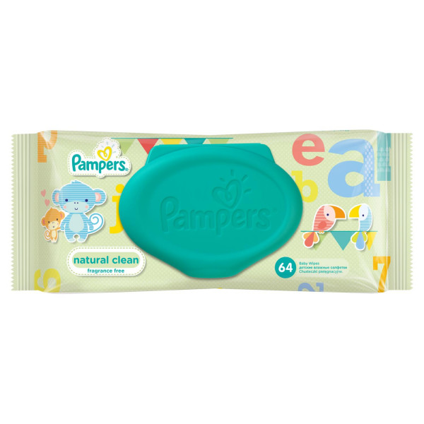 Pampers baby vlažne maramice natur clean 64kom 