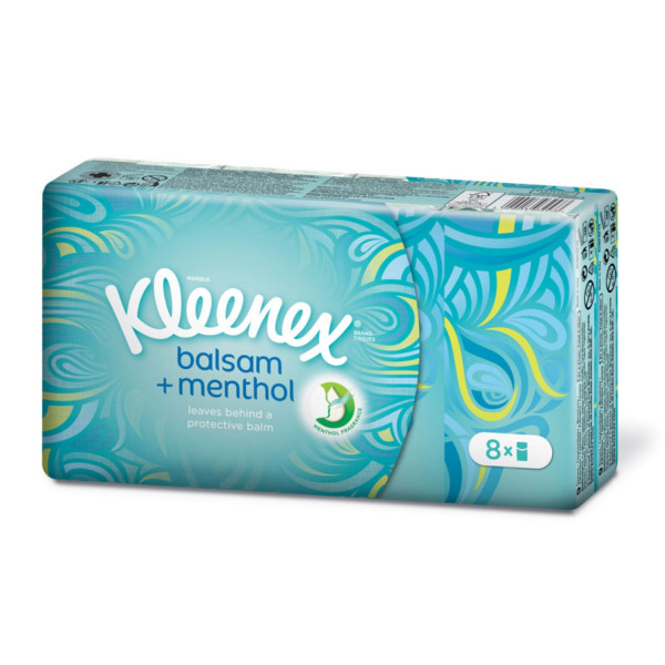 Kleenex papirne maramice sa mentolom, 8x9kom 