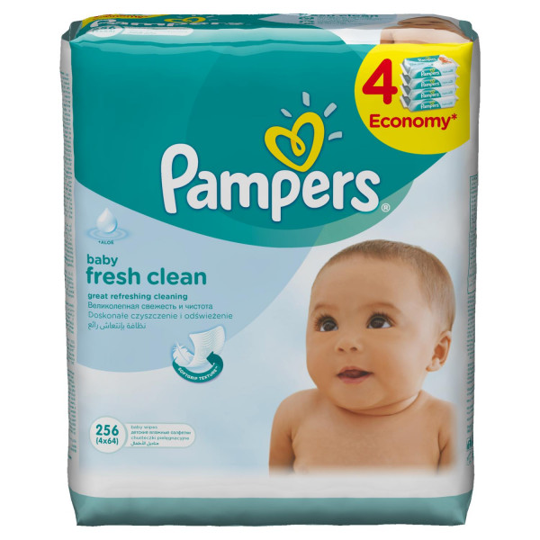 Pampers baby vlažne maramice fresh 4x64kom 