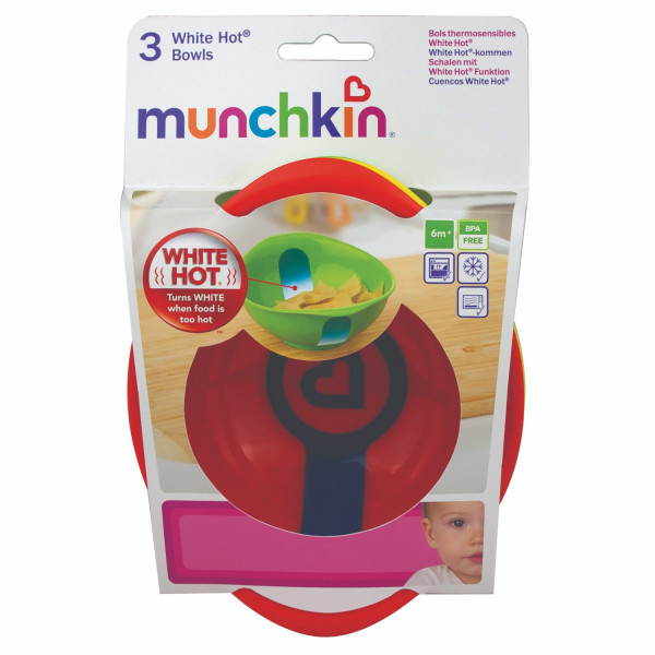 Munchkin termoosetljive činije, 3 komada