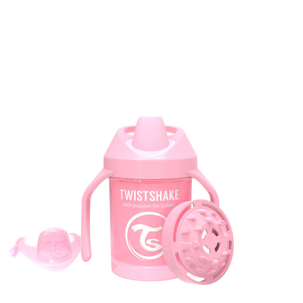 TS čaša sa ručkom Mini Cup 230ml 4m+ pastelna roze 