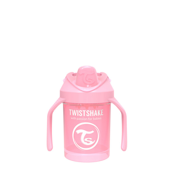 TS čaša sa ručkom Mini Cup 230ml 4m+ pastelna roze 