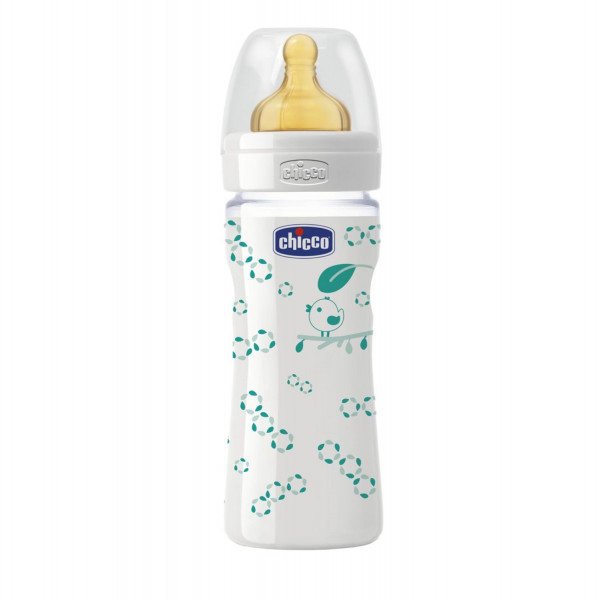 Chicco staklena flašica Giotto 240ml kauč.uni. 0m+ 