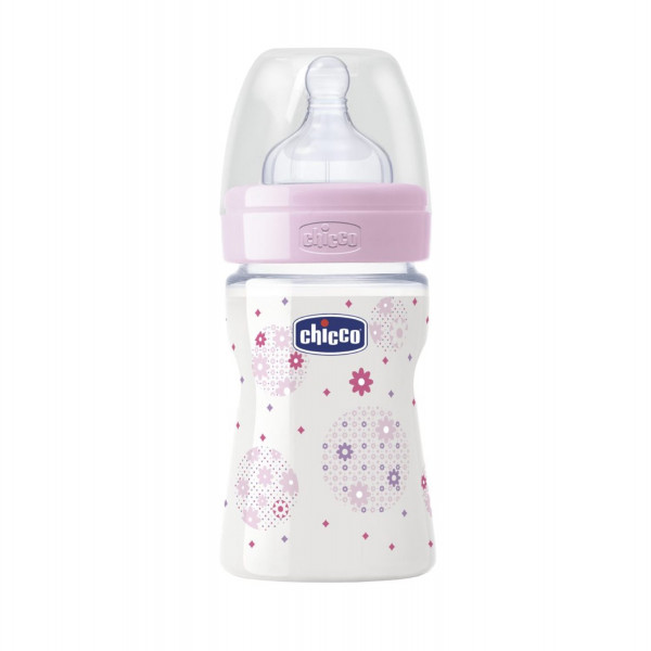 Chicco PP flašica Giotto 150 ml sil. devojčice 0m+