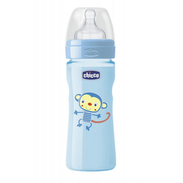 Chicco PP flašica Giotto, 250 ml, sil. dečaci 2m+ 